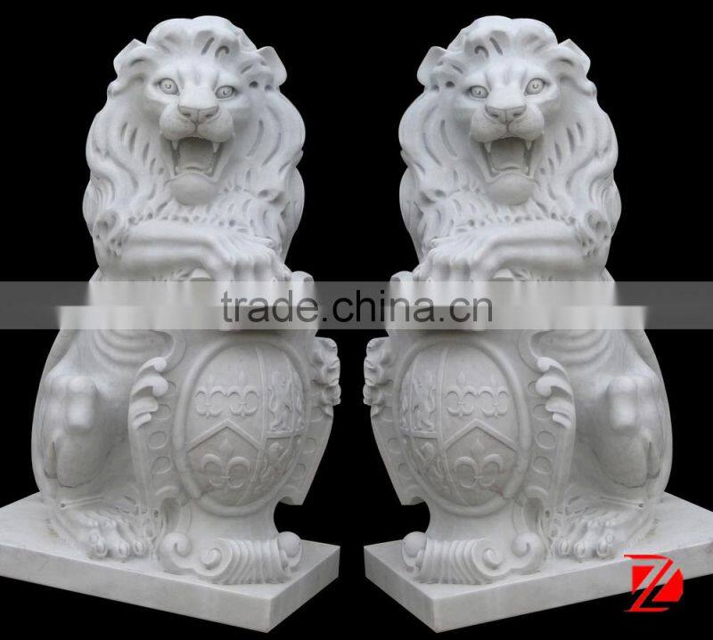 White lion marble sculpture for sale
