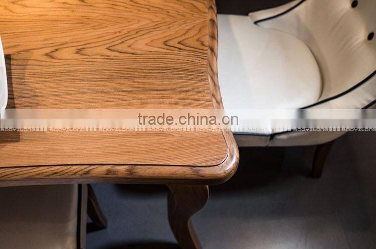 Kitchen Quality Wood Dining Set Table with 6 Chairs L A-33