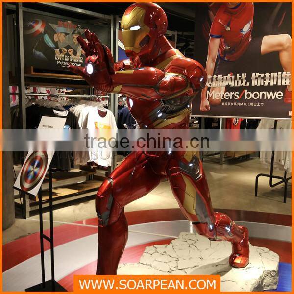 Iron Man fiberglass window display props life size movie statues