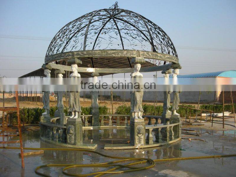 2015 new design garden marble column gazeboe
