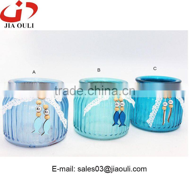 Hot sale New design with linen cover glass bottle Vase