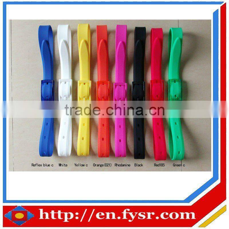 2016 cheap price eco-friendly popular color silicone belts for students
