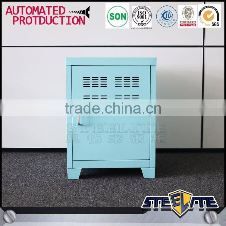 Single door steel cupboard price metal bedside cabinet