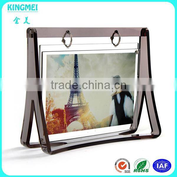 KM-VP83 Unique S Shape Servicing Crooked Perspex Poster Frame with Clear Color