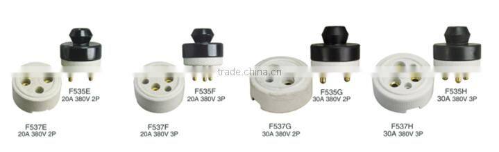 porcelain/ceramic electrical plug and socket