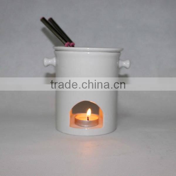 fondue set ceramic chocolate pot