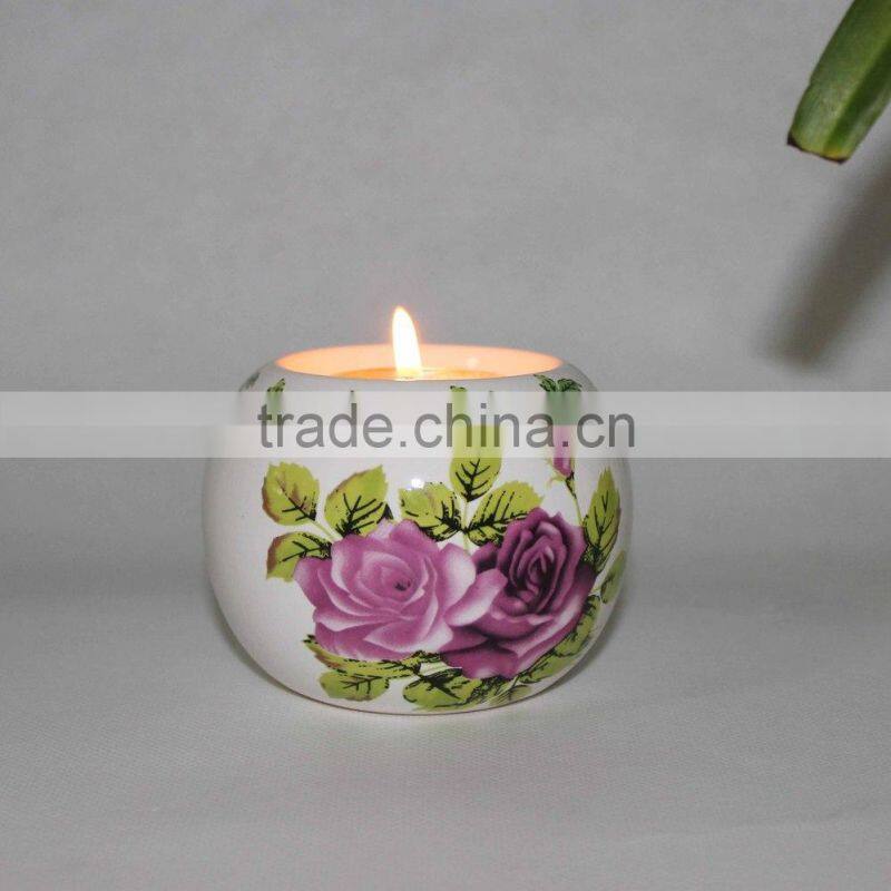 Ceramic Votive White Candle Holder