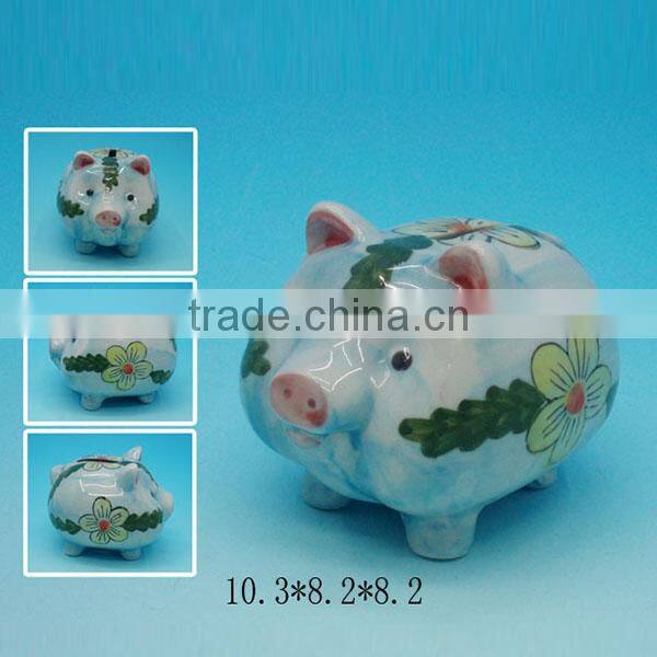 Factory price pig shape ceramic money bank,piggy bank wholesale