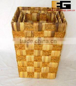 rectangluar natural water-hyacinth storage baskets/tray