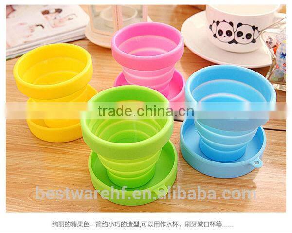 Telescopic Collapsible Outdoor Travel Camping Silicone Folding Cup