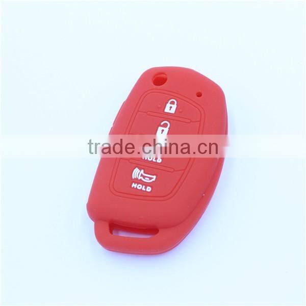 Funny silicone rubber remote car key covers, key jacket for hyundai 4 buttons