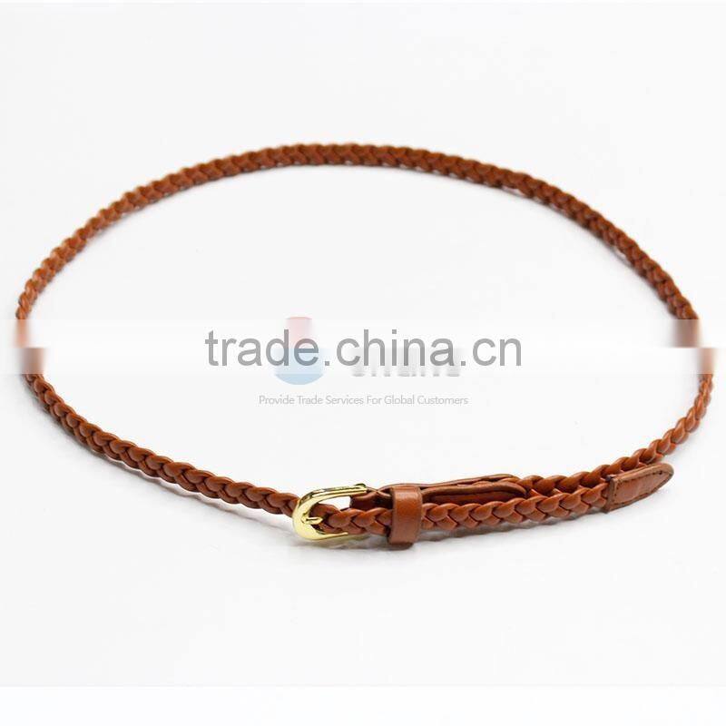 SO0829 Unique Brown Braided Waistband Belt Strap for Women Girls