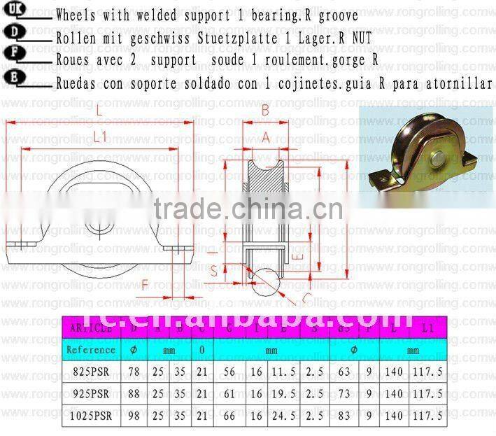 sliding door roller for gate accessoreis