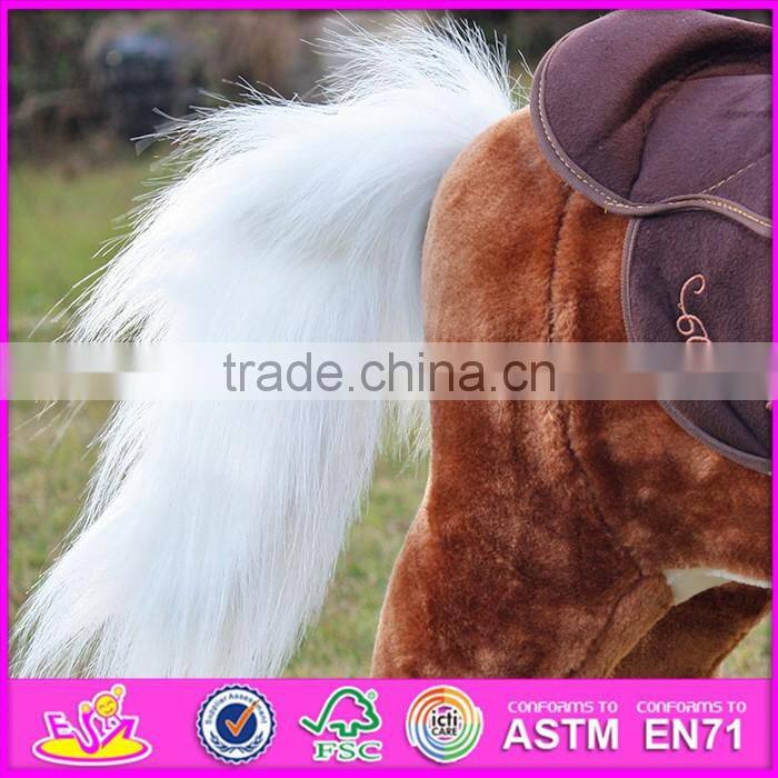 Hot sale funny wooden rocking horse best kids' wooden rocking horse toy, cheap wooden rocking horse W16D066