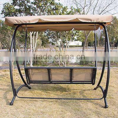 Customized 3 seats teslin hanging chair swing chair outdoor chair for hot sale