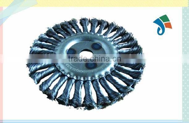 Stainless steel 4-1/2" Twist knot steel wire wheel brush