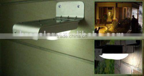 STAINLESS LED SOLAR SECURITY LIGHT , SPOT LIGHT, PIR SENSOR OUTDOOR GARDEN WALL LAMP