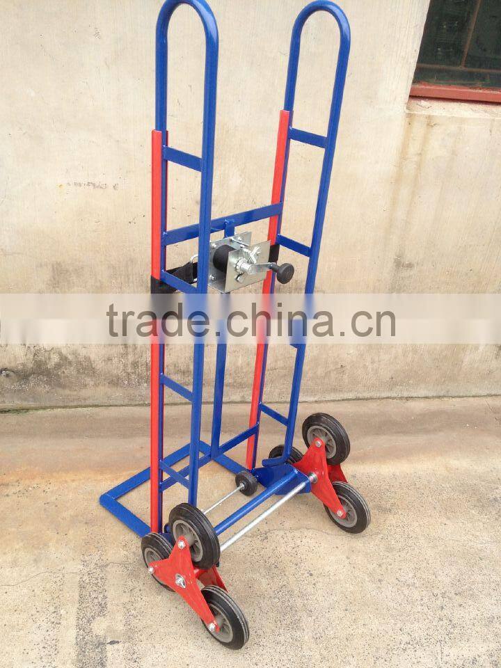 New design large capacity 6 wheels stair climbing hand trolley HT1001A