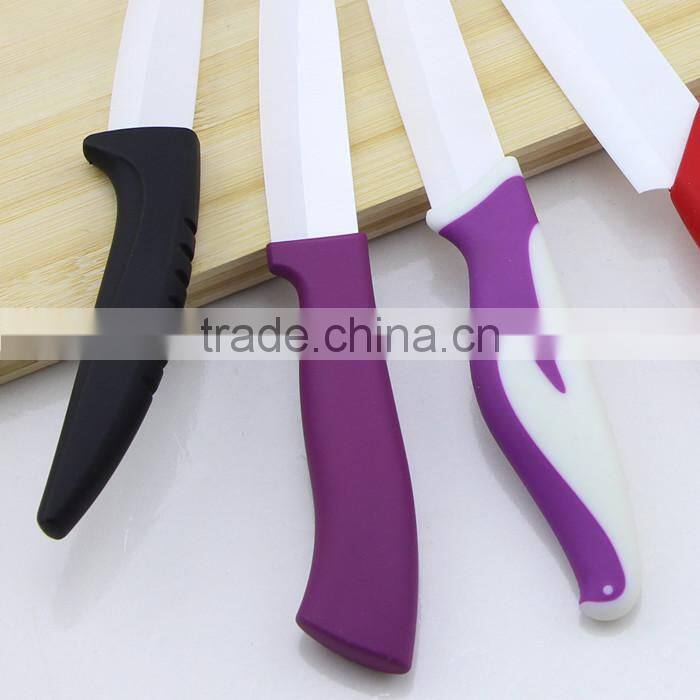 Colourful Ceramic knives with Rubber Handle