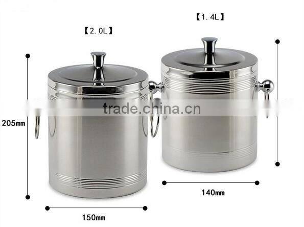FDA certification Stainless Steel ice buckets wholesale ice bucket holder