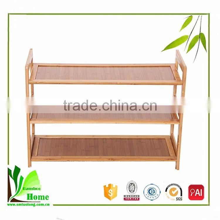 Corner Storage Furniture natural bamboo small shoe rack