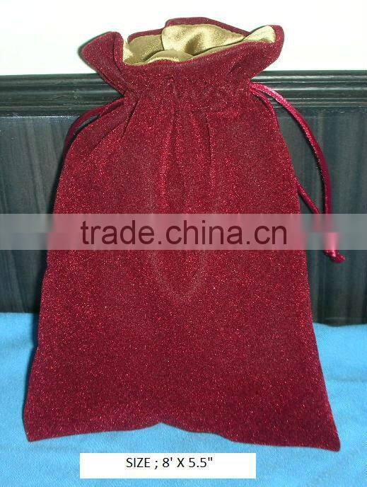 Velvet jewelry drawstring pouch