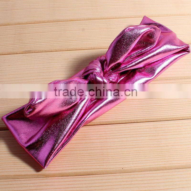 elastic fabric bow flower headband for kids hair accessories