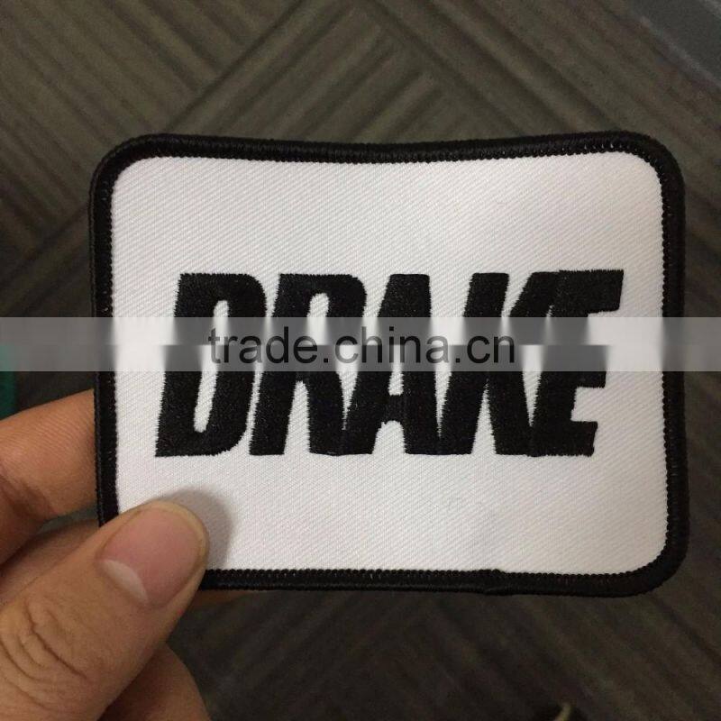 2016 custom high quality durable washable garments embroidery patches
