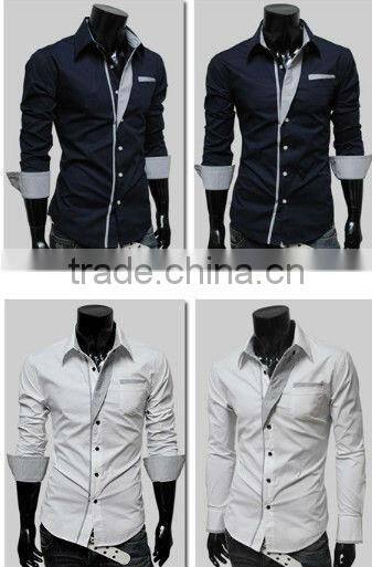 Mens italian slim fit shirts long sleeve casual shirts fashion shirts china gold supplier shirts MOQ 5PCS