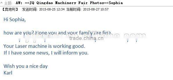 Texitile/fabric laser cutting machine for sofa furniture JQ1630