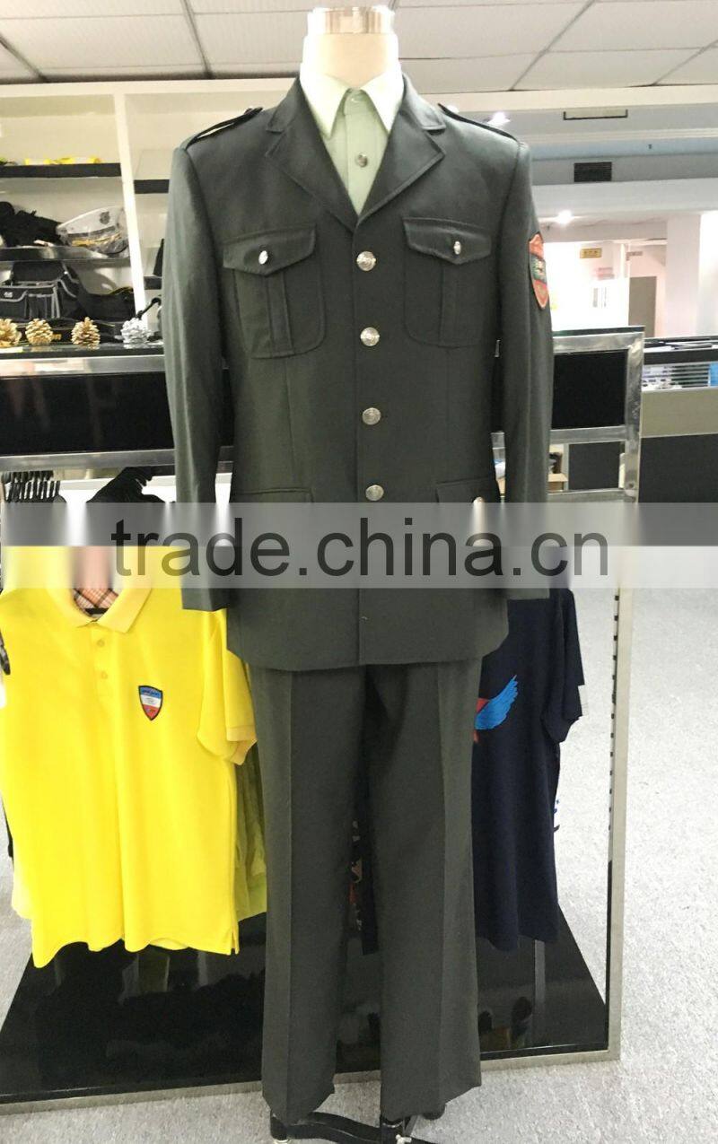 Stock men security suit uniform