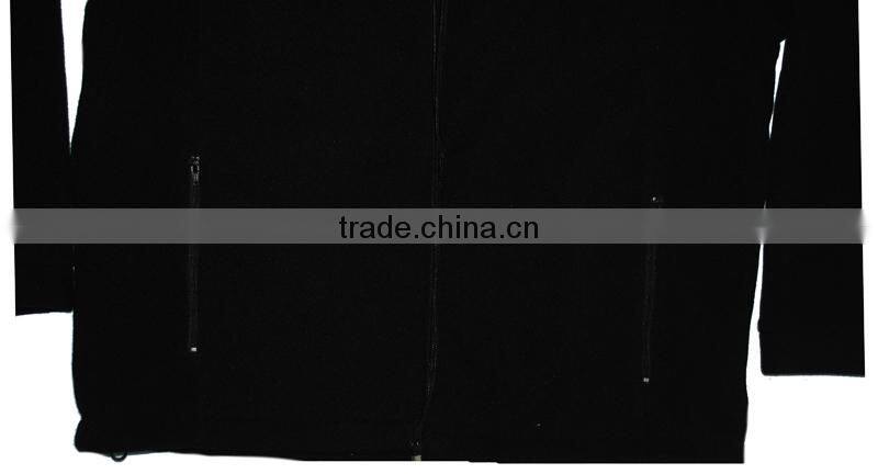 Hight quantity mens polar fleece black jacket