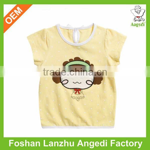 OEM/ODM customized made soft baby's s/s knitted t shirt with water base print