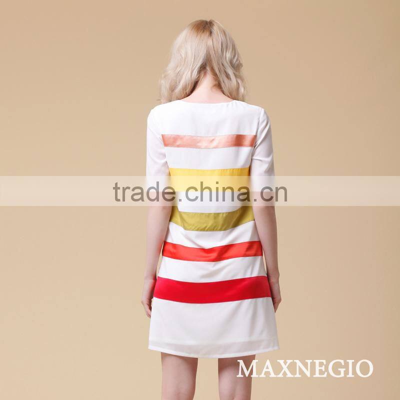 New arrival best price sexy causal dress women fashionable causal stripe dress