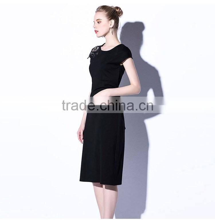 Laser Cut Dress Women Layered Top Keyhole Back With Hook And Eye And Dry Clean Formal Dress In Wholesale Price