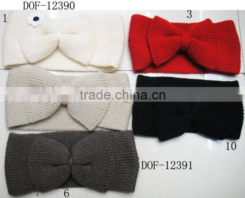 Fashion lady new Hot knitted bow headband for winter