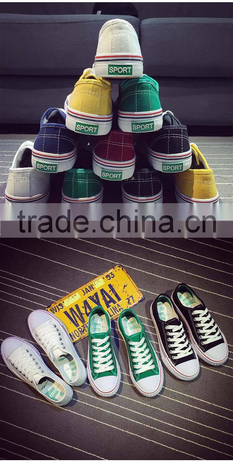 Woman school sport casual walking flat canvas shoes