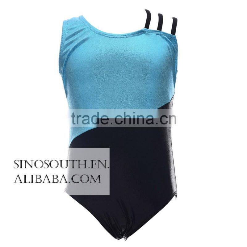 2017 Kids Girl's Dance Slim One Shoulder Strappy Camisole Sparkle Leotard