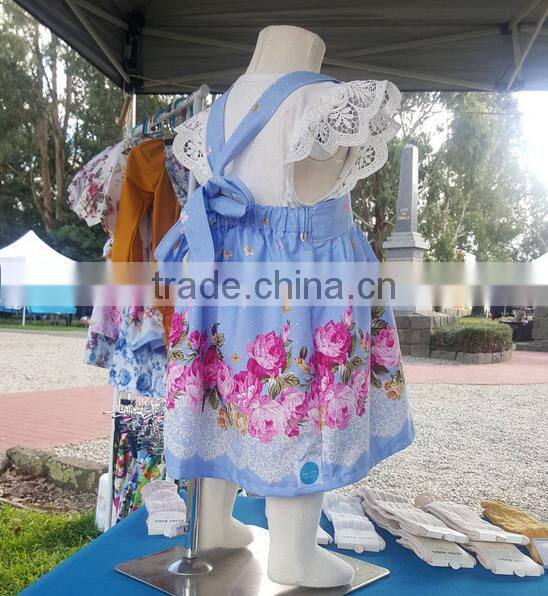 Flower Girl Dresses Straps Sleeveless Kids Frock Designs Girl Dresses Clothings