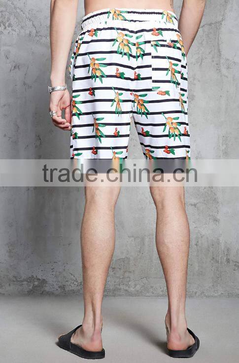 Full sublimation hawaii flower print boards shorts for man