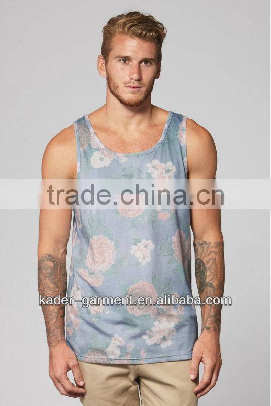 mens stringer singlet, sublimated tank top