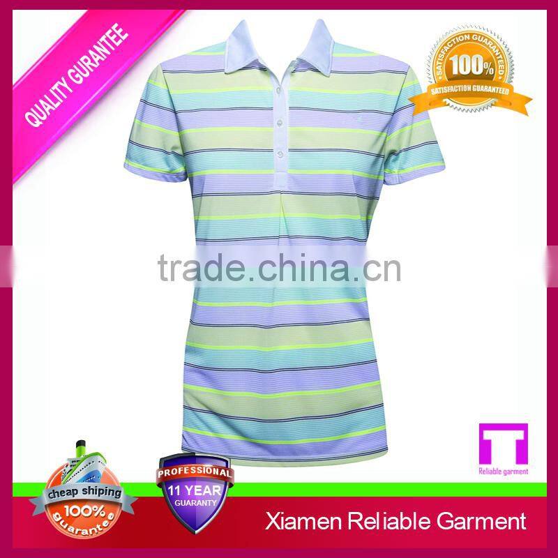 Custom embroidery logo women polo shirt, pima cotton polo shirt