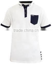 promotional high quality 100% cotton blank short sleeve pure color polo shirts with pockets