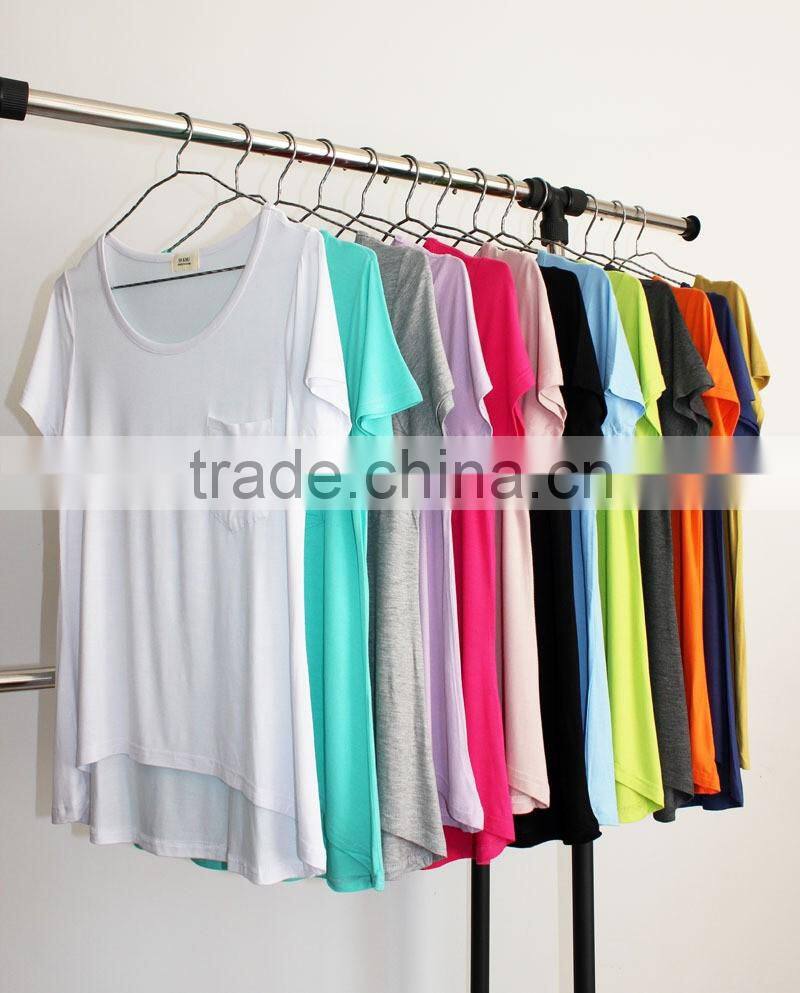 hot sell cool summer candy color modal blouse