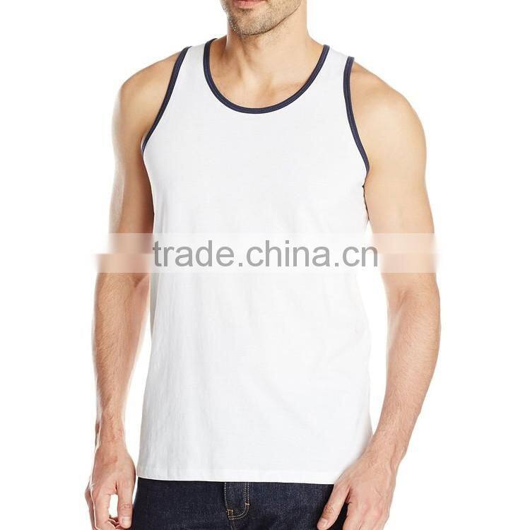 Latest Design Fashion Gym Wholesale 100 Cotton Blank Mens Tank Top