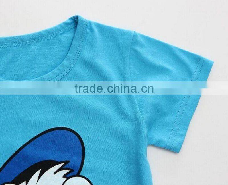 Customize Design Kids Summer Clothes Short Sleeve Children T-shirt With Cartoon Printing