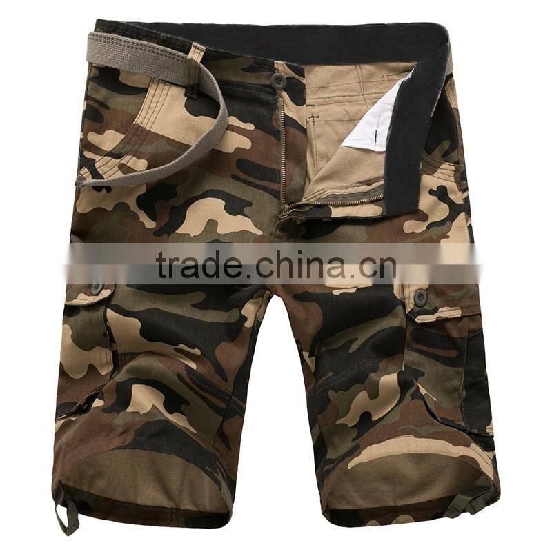 2017 New model summer wholesale china cheap price middle waist camo shorts