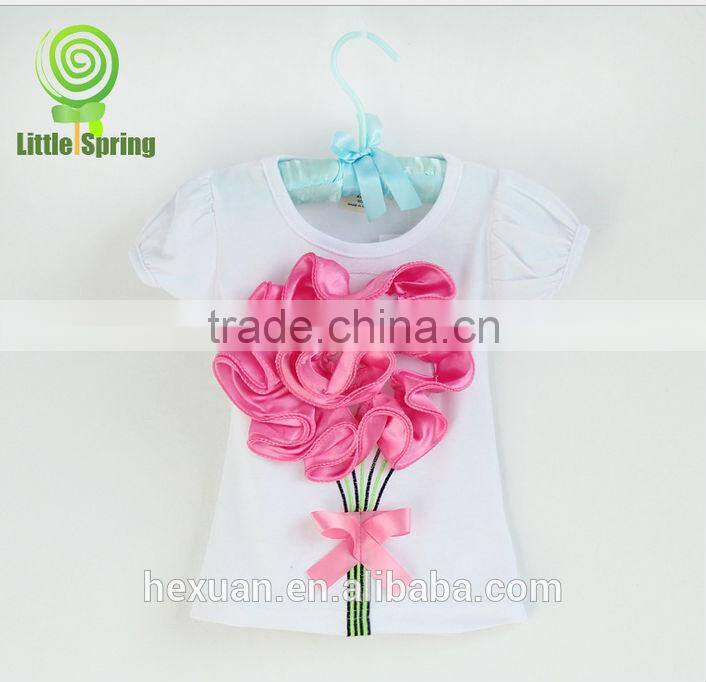 baby girls tee t-shirts childrens Tee Babys Tshirt girl's t shirt big flowers t shirts top sweety wears tops