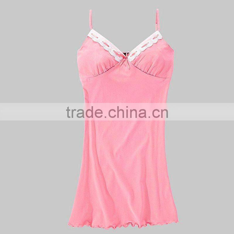 Latest fashion lady nightgown sexy see through sleepwear