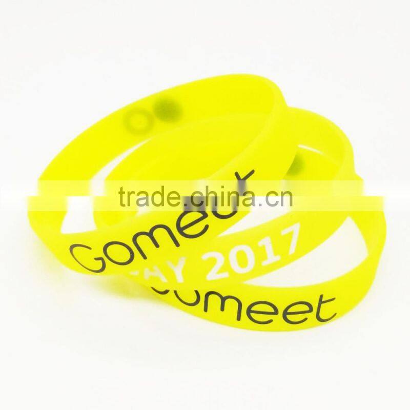 Hot sale unisex pvc silicone rubber slap wristband